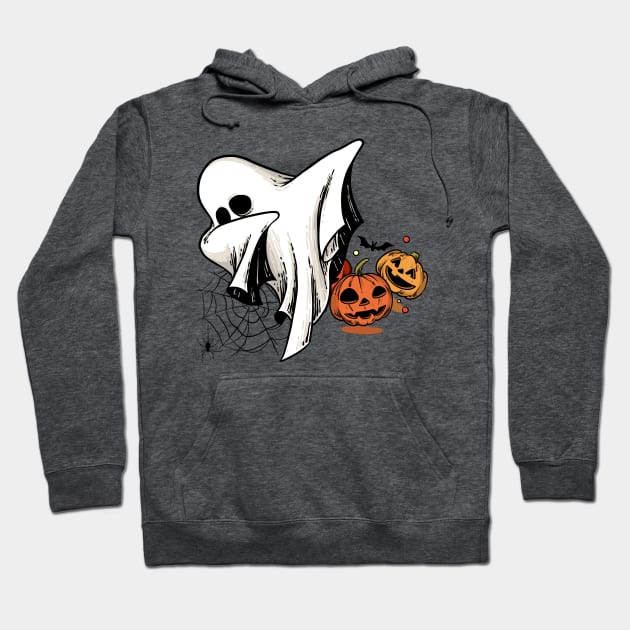 Ghost Halloween Dab Dance Hoodie by Etopix